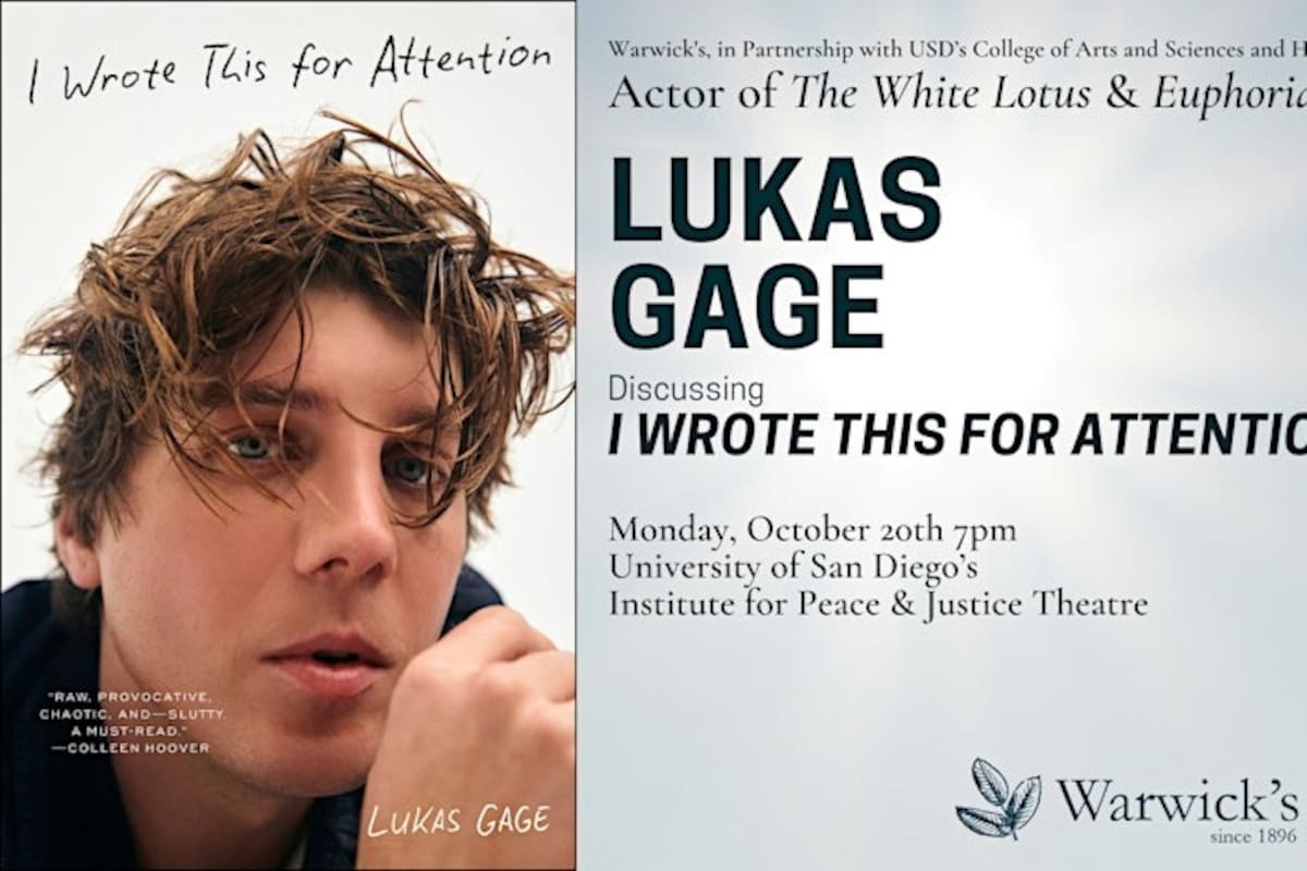 Lukas Gage visita la Universidad de San Diego para presentar su libro “I Wrote This for Attention”