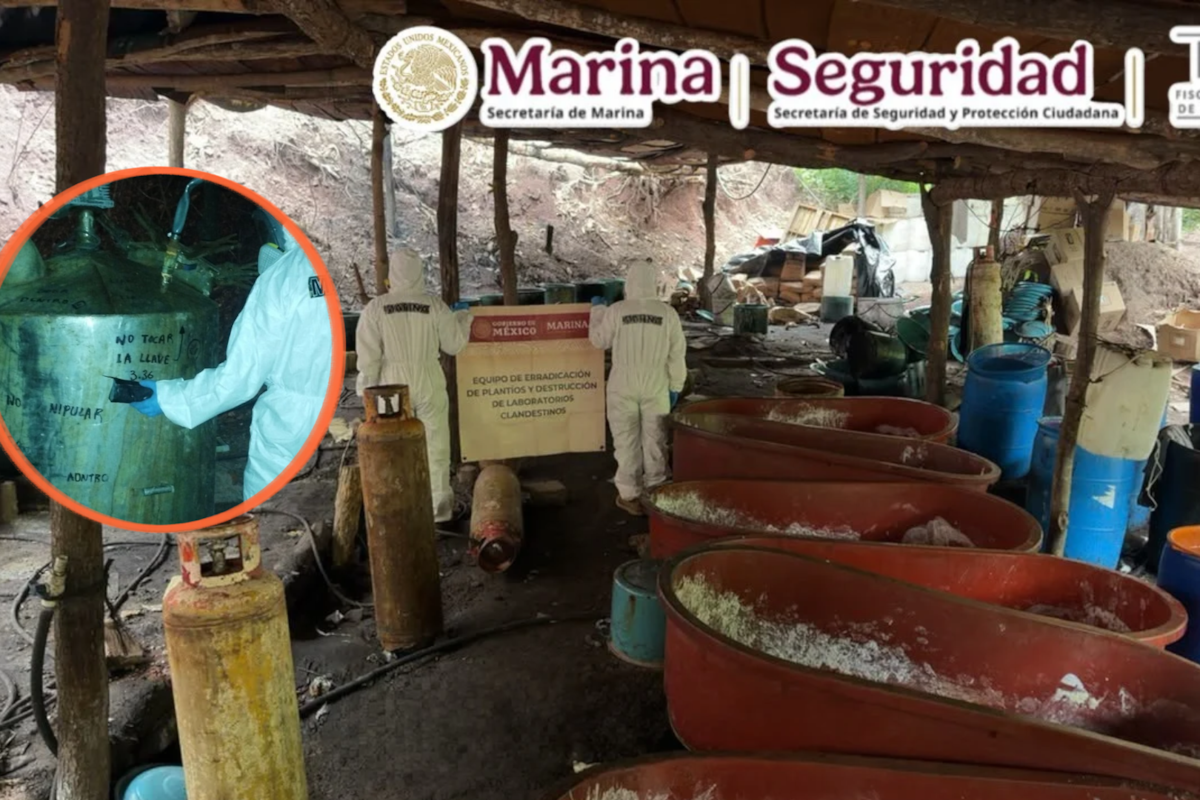 Más de una tonelada de metanfetamina y miles de litros de químicos quedan fuera del circuito ilegal tras la inhabilitación de un laboratorio clandestino en Durango