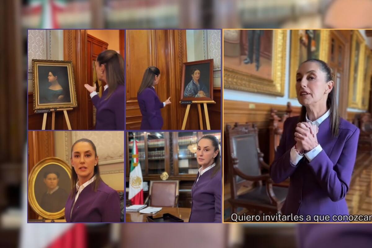 Claudia Sheinbaum “redecora” el despacho presidencial incorporando heroínas de México: ¿Quiénes son? (VIDEO)