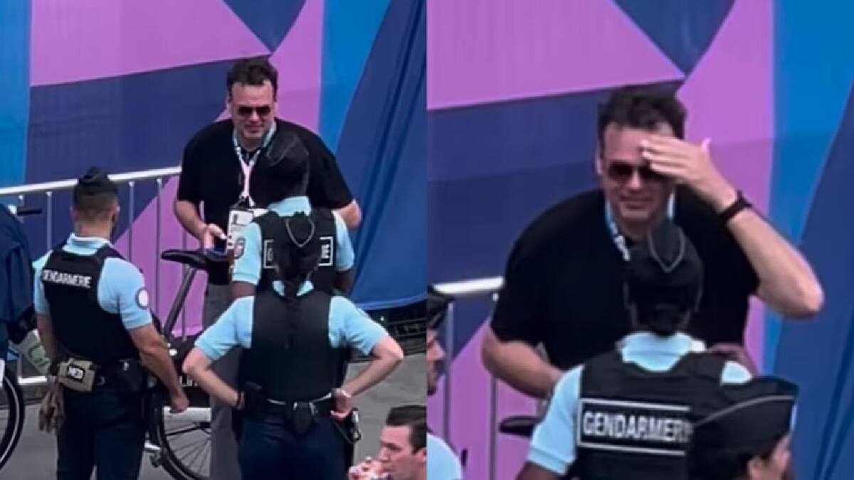 David Faitelson fue interceptado por tres oficiales de París. / Foto: Especial GH.