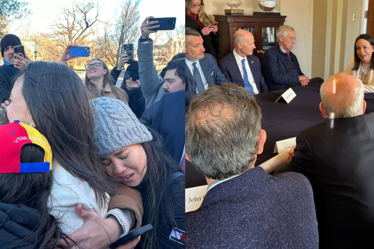 “Sepan que contamos con el presidente Trump para la libertad de Venezuela”, primeras palabras de María Corina Machado a venezolanos tras su salida de la Casa Blanca; también se reúne con senadores