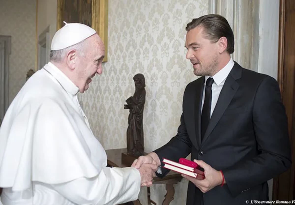 El Papa Francisco recibió a Leonardo Dicaprio en El Vaticano.