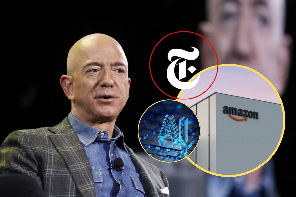 El plan de Jeff Bezos para entrenar a la IA: Amazon pagará 20 millones de dólares anuales al New York Times por usar sus artículos