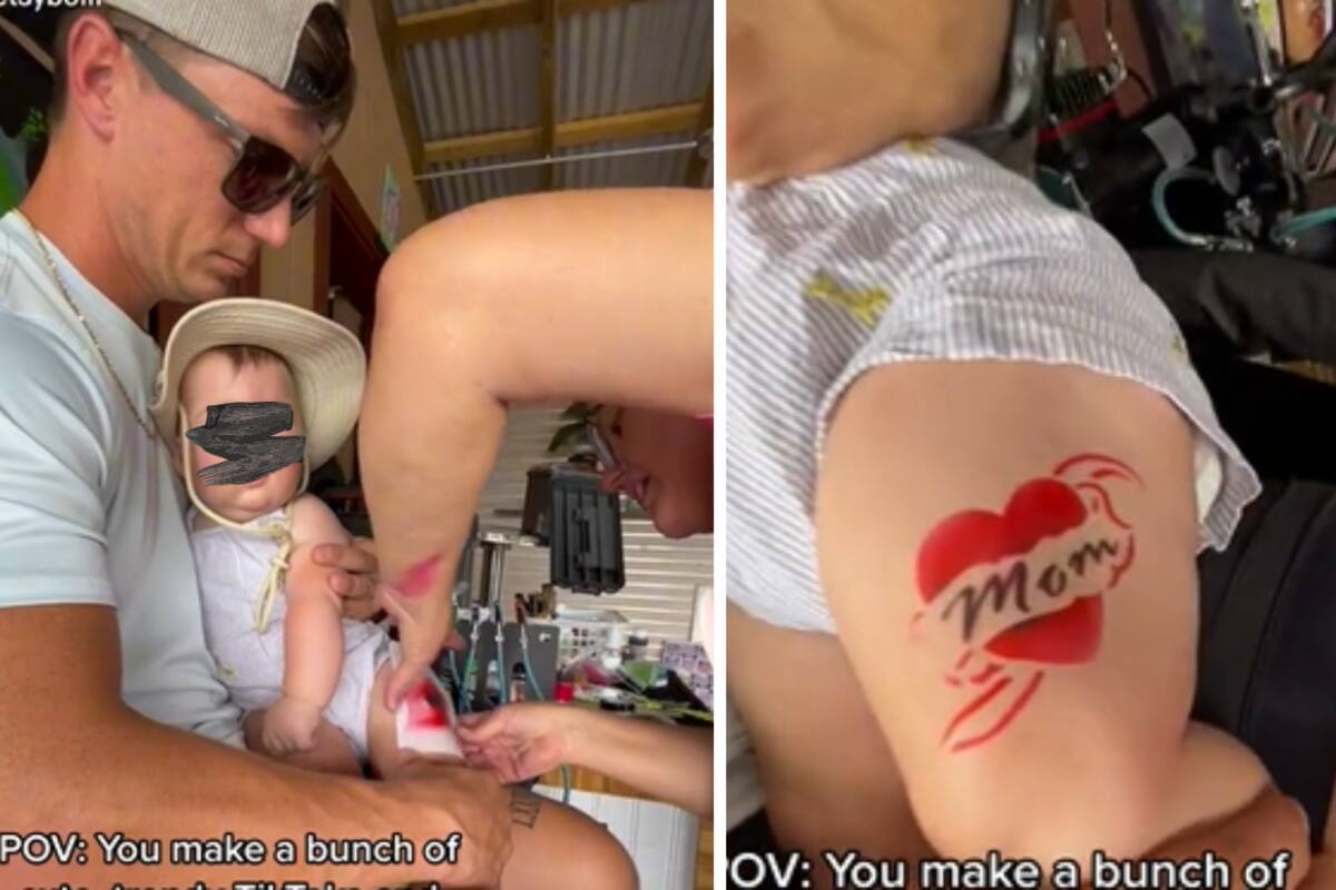 TikTok: Padres 'tatúan' a su bebé y desatan críticas