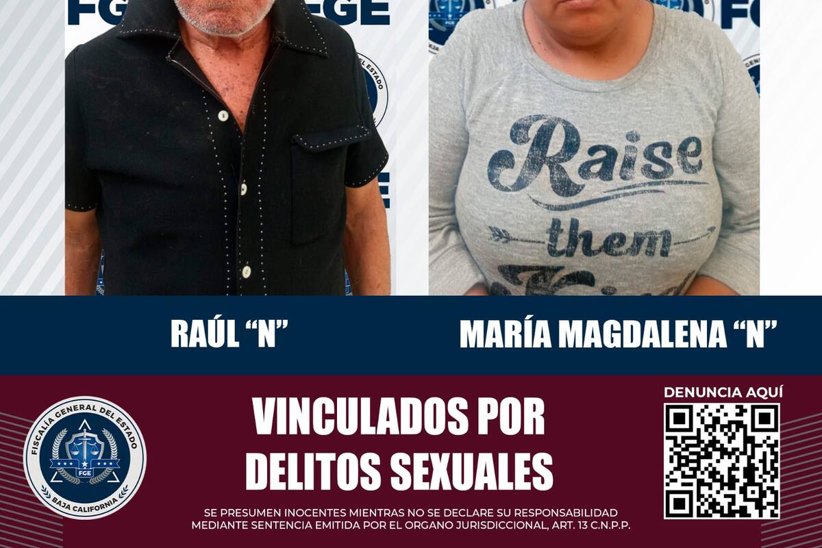 Pareja es detenida acusada de delitos sexuales contra menor de 15 años