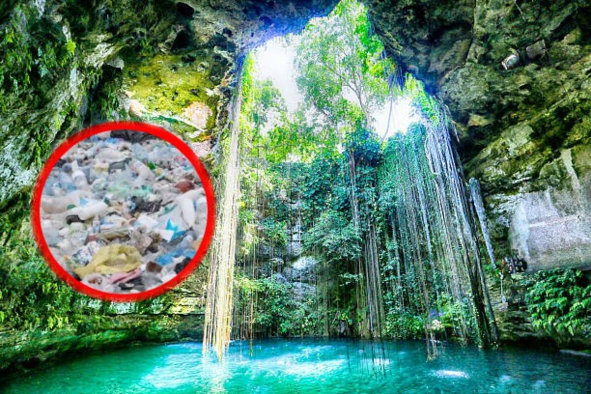 Sacan 25 toneladas de basura de cenotes en Yucatán; más de 70% sufre varios niveles de contaminación