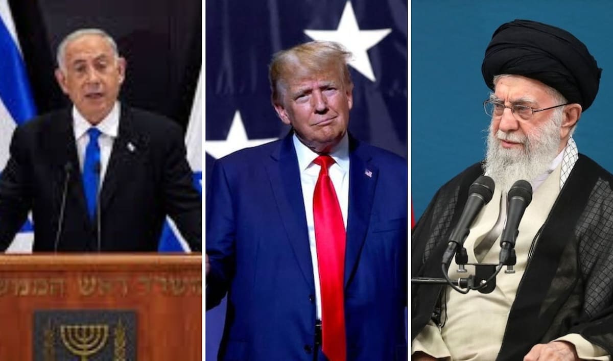 Trump, Netanyahu y el ayatolá Ali Jamenei