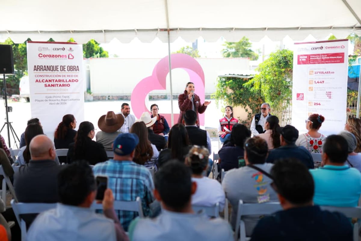 La obra incluye red sanitaria y beneficiará a más de 7 mil habitantes; también se anunció una futura planta desaladora. Foto: Cortesía