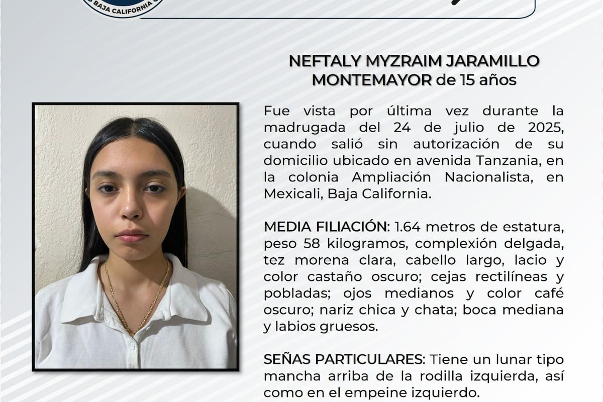 Se solicita ayuda para localizar a Neftaly Myzraim Jaramillo Montemayor