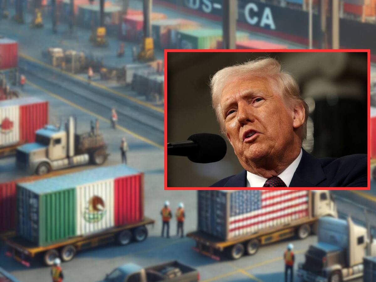 Trump acusa a México y Canadá de hacer “trampa” en negocios. | Crédito: REUTERS/ChatGPT