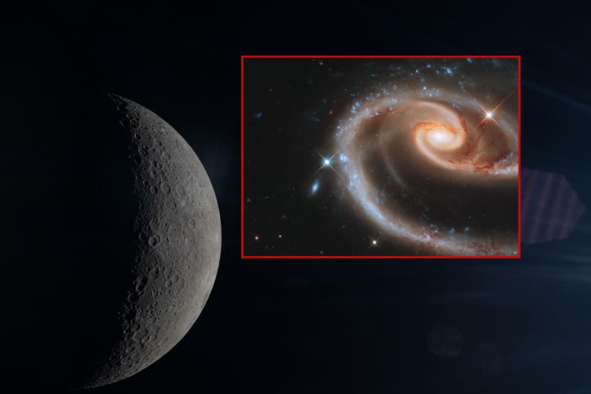 Así es la “rosa” cósmica en el espacio llamada Arp 273, que formaron dos galaxias a 300 millones de años luz