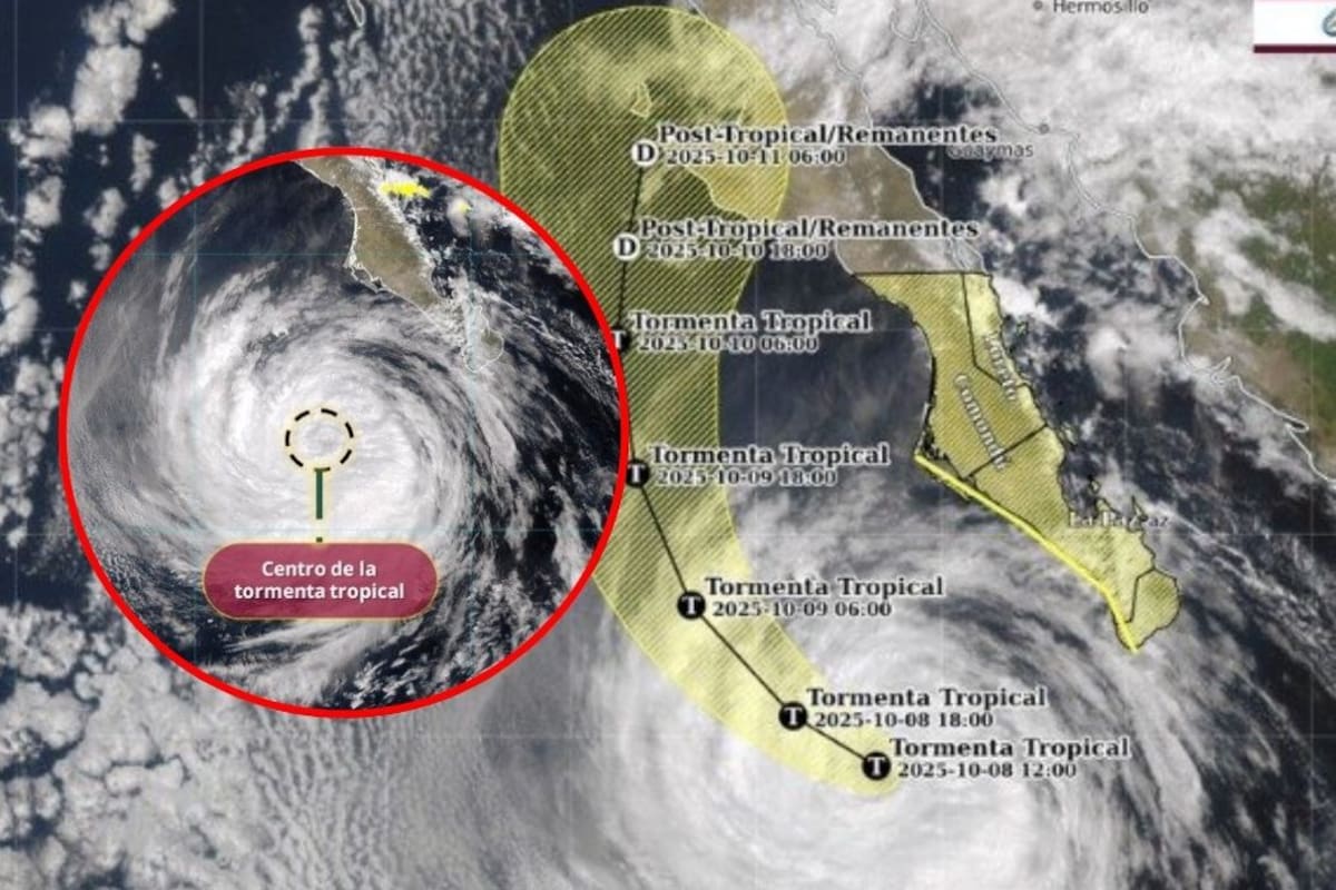 Priscilla se debilita a tormenta tropical frente a costas de Baja California Sur, pero las lluvias continuarán durante los próximos días