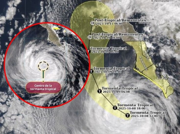 Priscilla se debilita a tormenta tropical frente a costas de Baja California Sur, pero las lluvias continuarán durante los próximos días