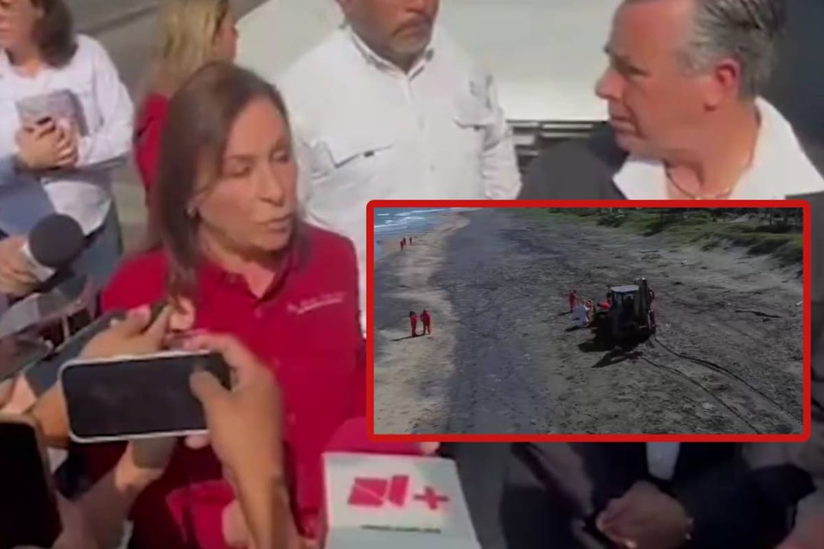 Rocío Nahle atribuyó derrame de petróleo que llegó a Veracruz a un barco privado; Agencia de Seguridad, Energía y Ambiente evaluará posibles sanciones