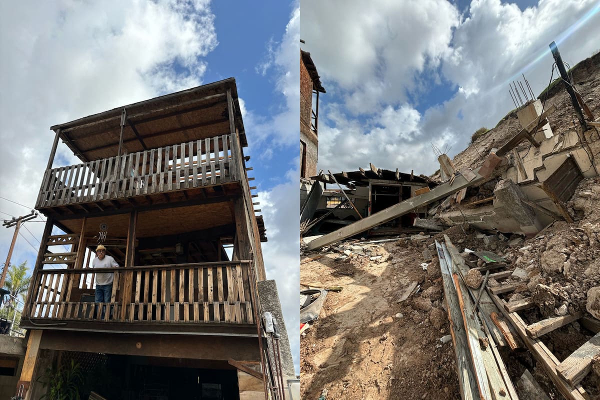 Temen vecinos posible derrumbe de viviendas