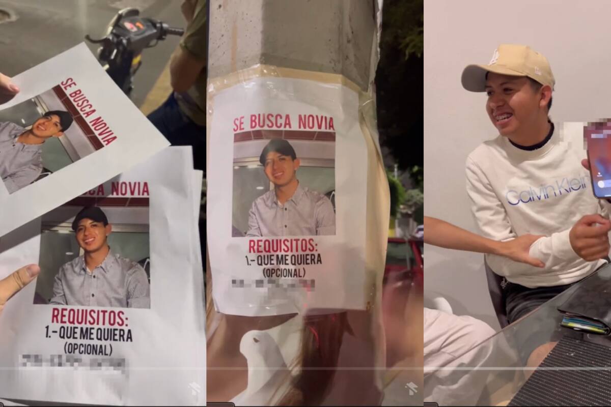 Jóvenes pegan carteles en la calle para encontrarle novia a su amigo | VIDEO