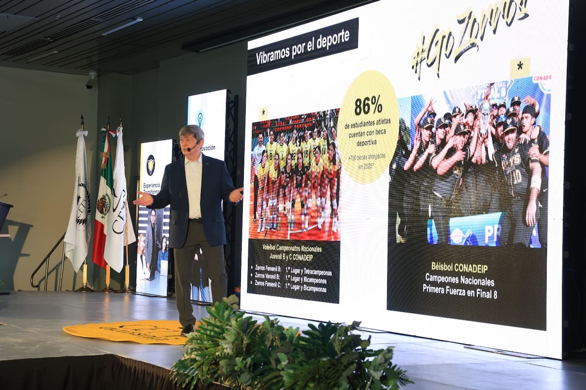 La institución destacó avances en matrícula, movilidad internacional, apoyos estudiantiles y expansión académica, además de anunciar nuevos proyectos de infraestructura y transformación digital en sus campus de Baja California. Foto: Sergio Ortíz