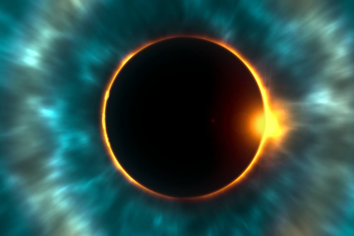 Así se observó el eclipse solar parcial con el Sol, la Luna y la Tierra alineados