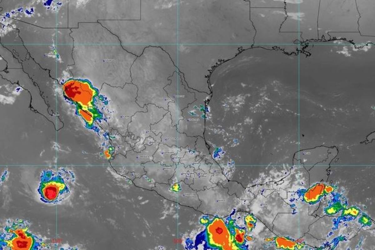 Clima en México: Pronostican lluvias muy fuertes a intensas en el Occidente y Sureste del País