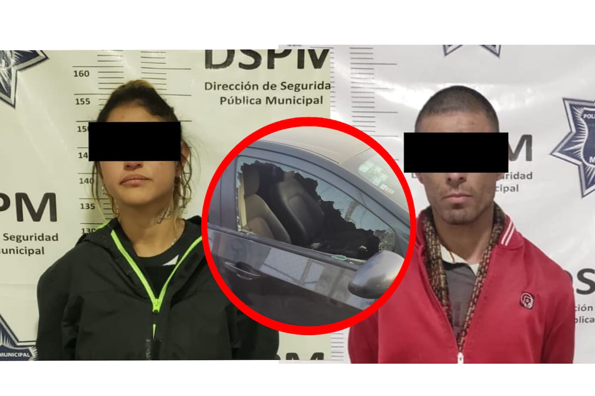 Pareja detenida por daños y portación de arma prohibida en Valle de Puebla