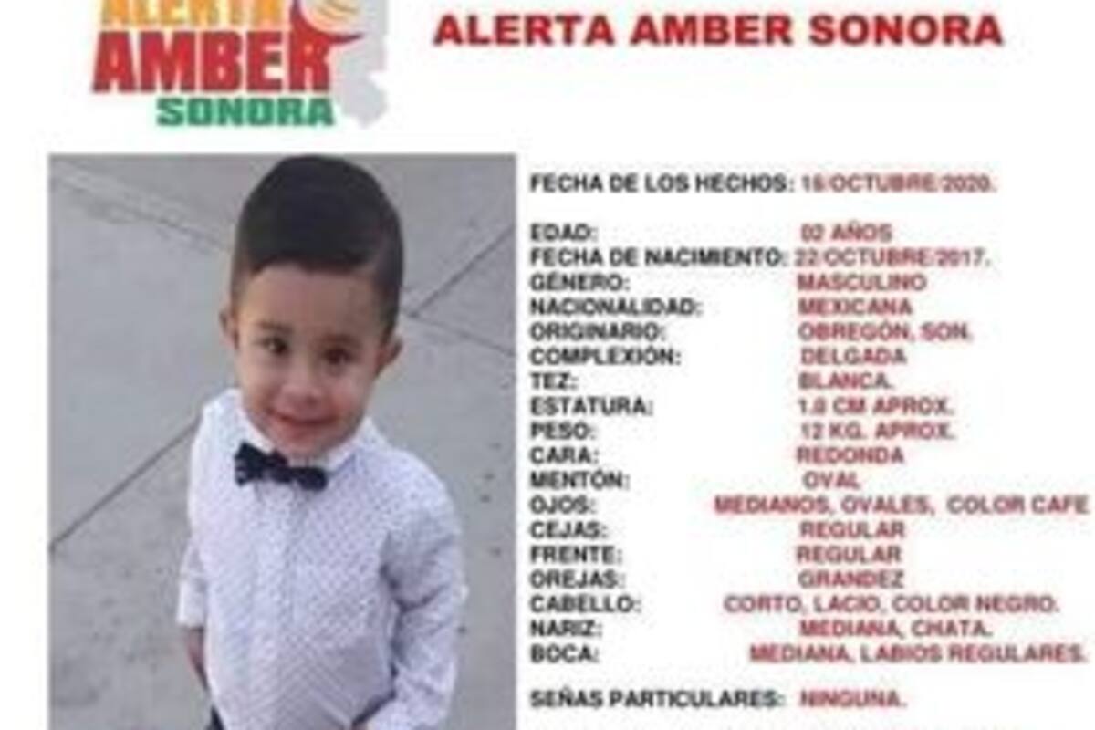 Encuentran sano y salvo al niño Liam Jhair en Ciudad Obregón