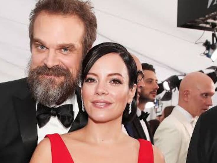 Lily Allen Lució vestido, en pleno concierto, hecho con los “tickets” de las infidelidades David Harbour