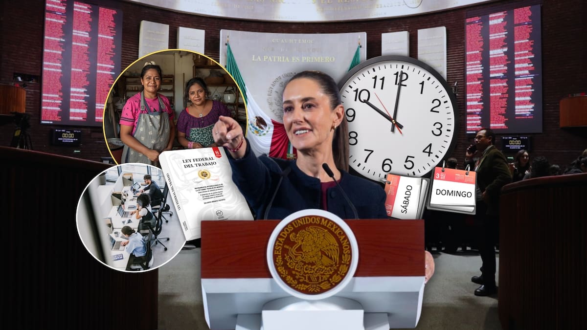 La presidenta Claudia Sheinbaum ha establecido como meta que México alcance una jornada laboral de 40 horas semanales de manera gradual hacia el 2030. Foto: Especial