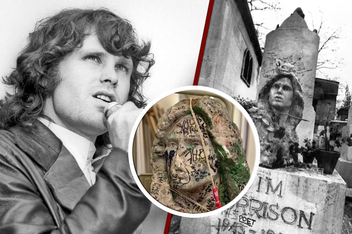 Encuentran busto de la tumba de Jim Morrison tras más de 30 decadas de su robo