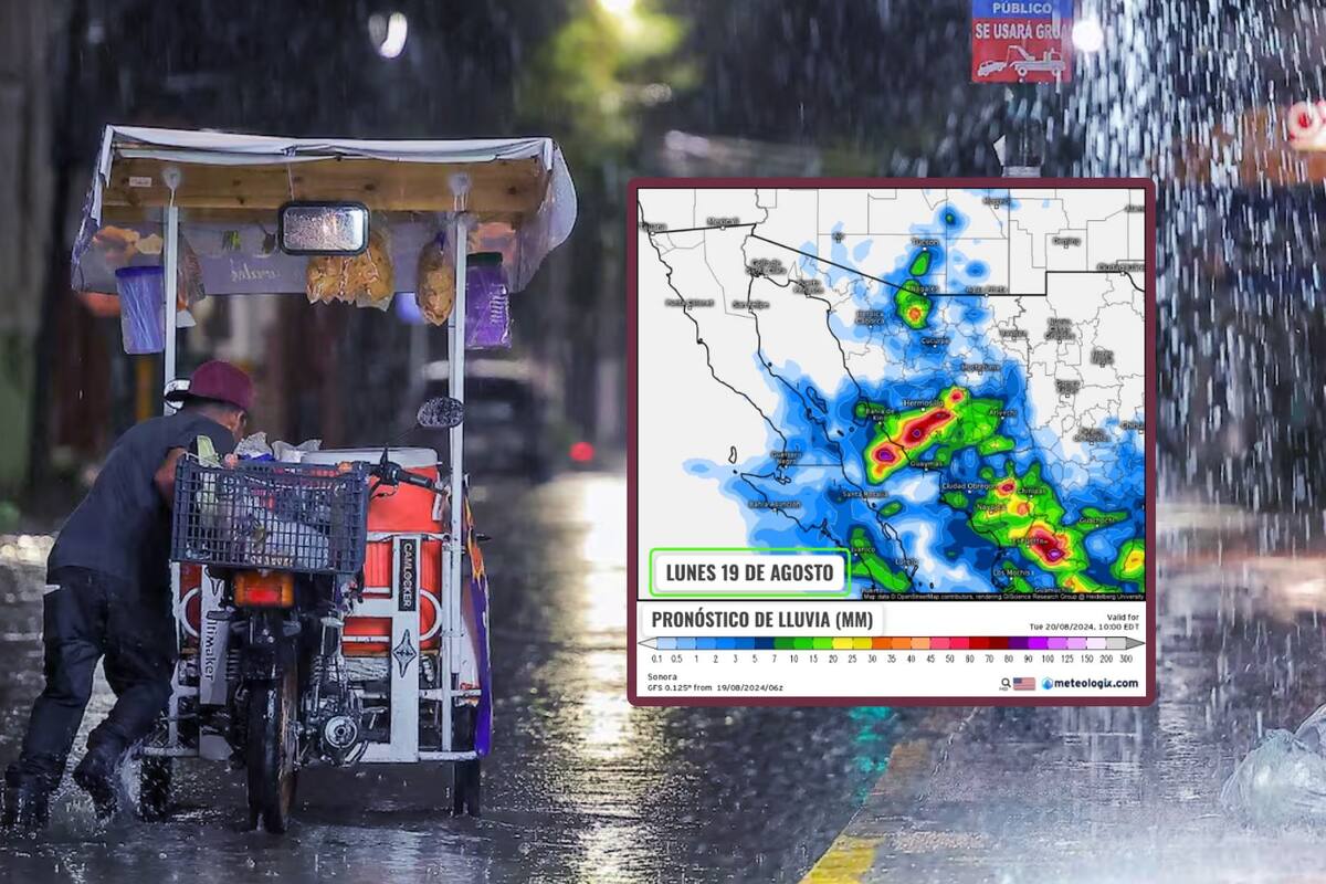 Lluvias en Sonora: Municipios donde podría llover este lunes 19 de agosto