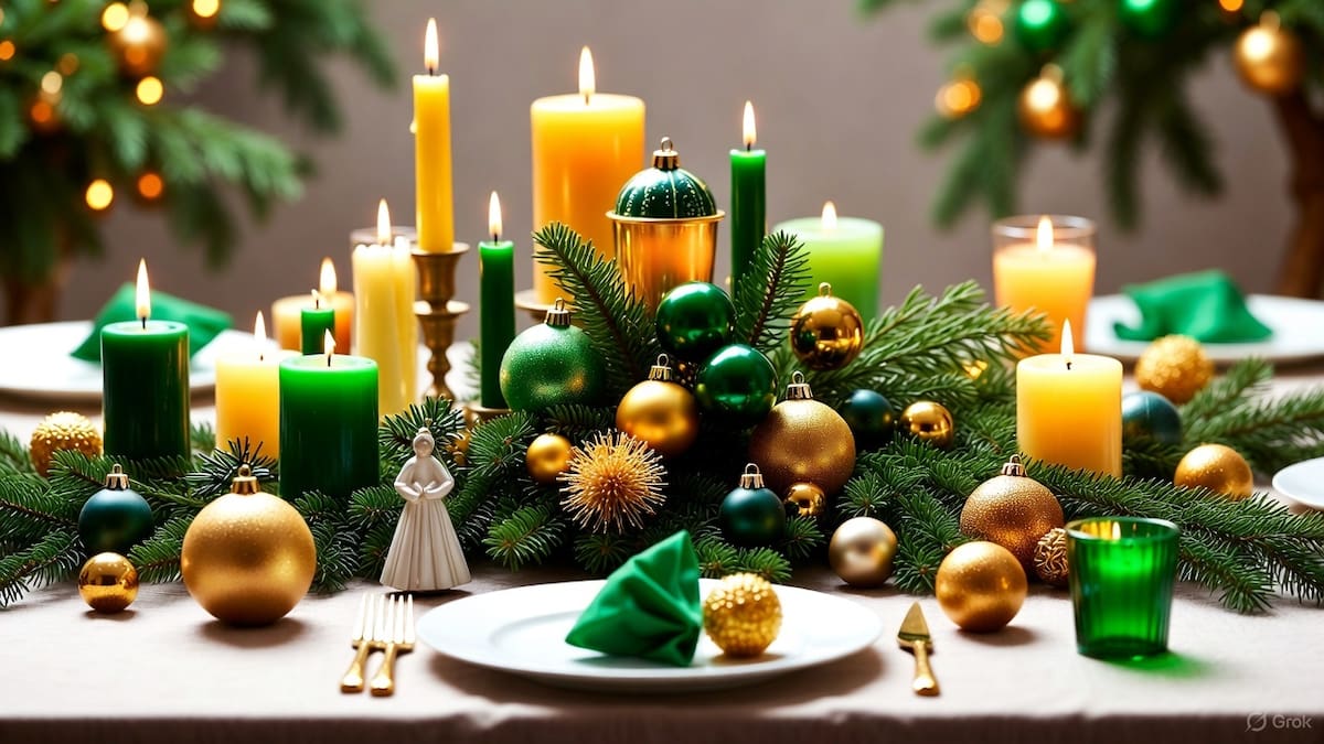 Tres colores de velas imprescindibles en la mesa de Año Nuevo para atraer abundancia y prosperidad | Foto: Grok