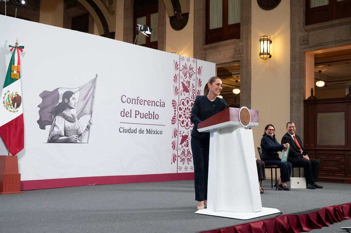 La presidenta Claudia Sheinbaum en su 'Conferencia del Pueblo' del 26 de agosto del 2025. | Crédito: Presidencia