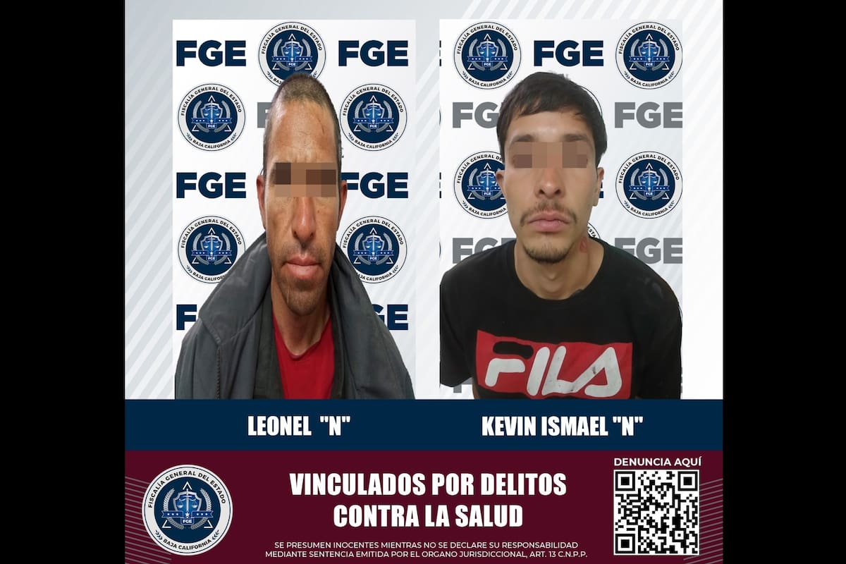 Caen dos por narcomenudeo en Mexicali; los vinculan y se quedan en prisión preventiva