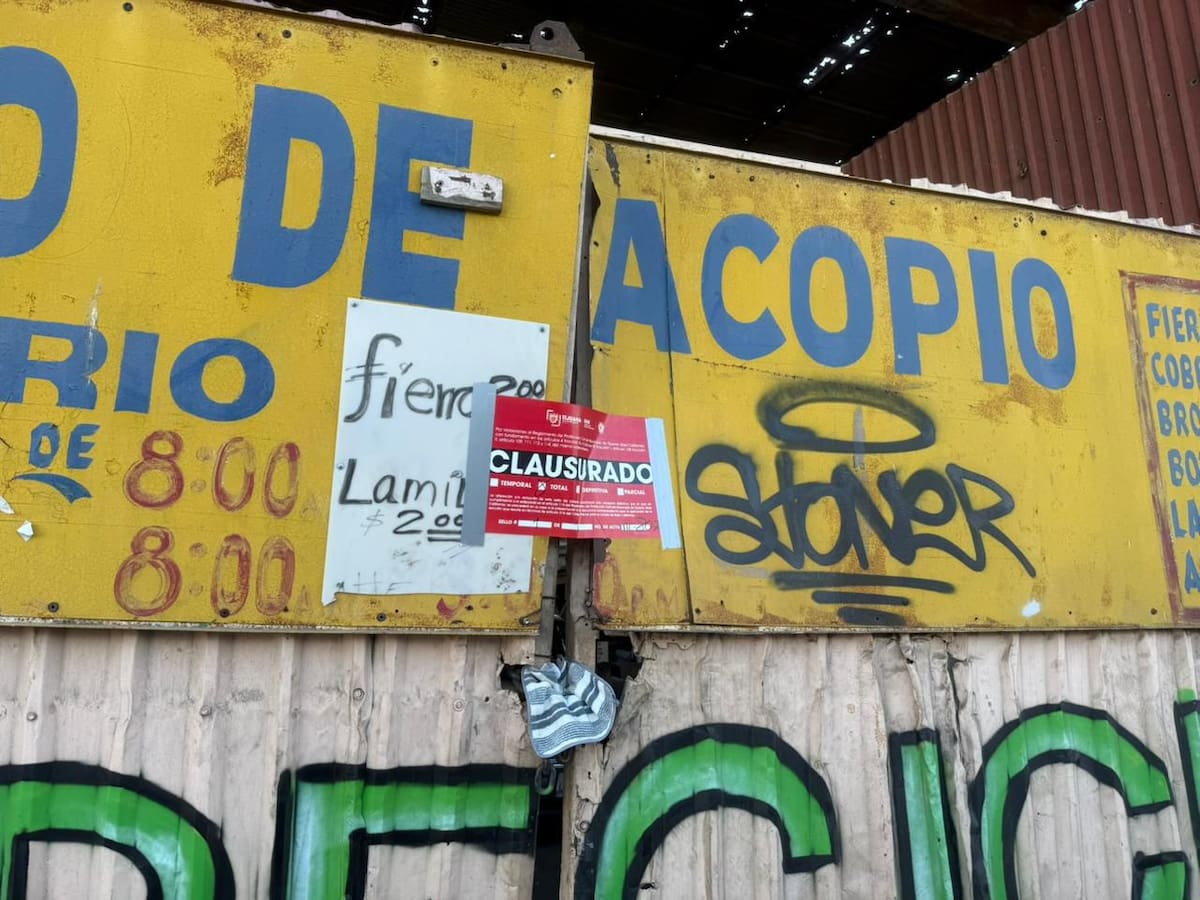 El Gobierno Municipal de Tijuana cerró un establecimiento reciclador al no contar con la documentación requerida ni condiciones adecuadas de protección civil. Foto: Cortesia