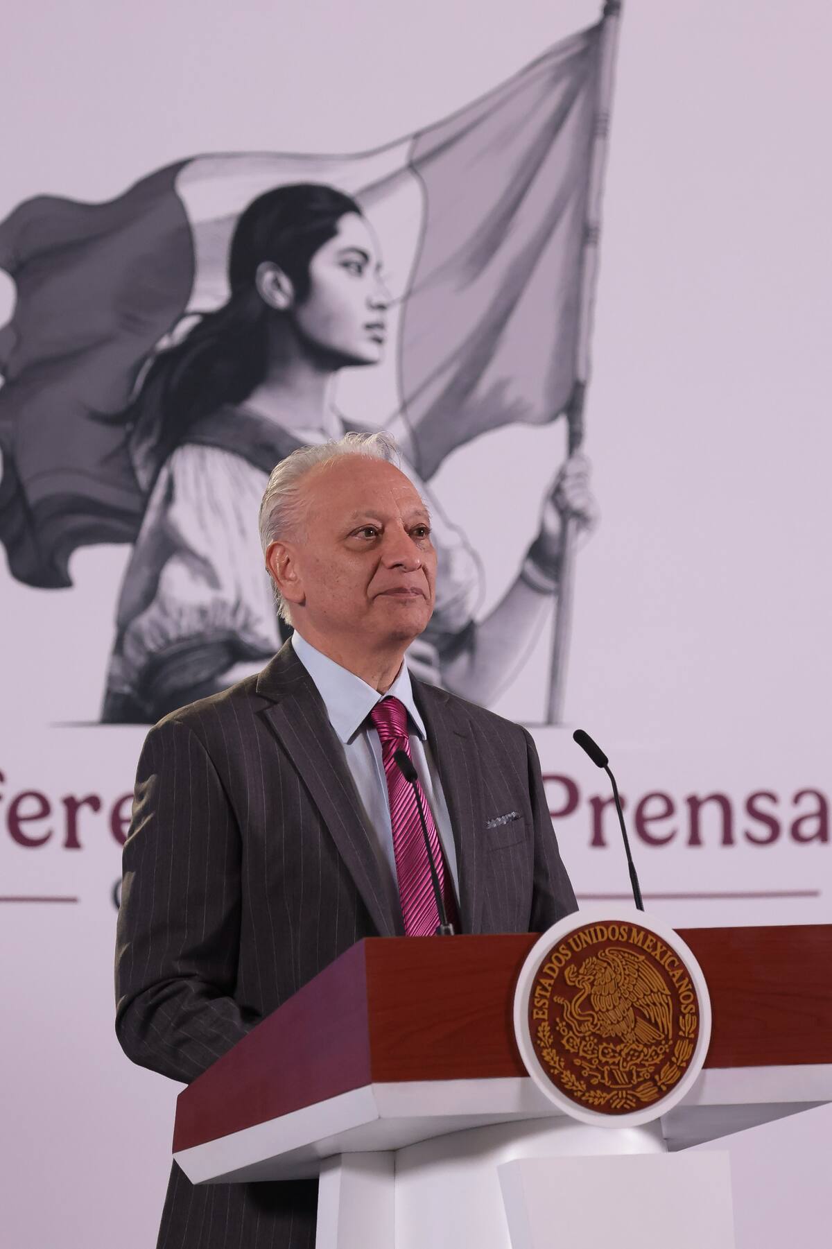 Víctor Rodríguez Padilla, director de Pemex, en la mañanera del Pueblo del 13 de noviembre del 2024. | Crédito: Presidencia