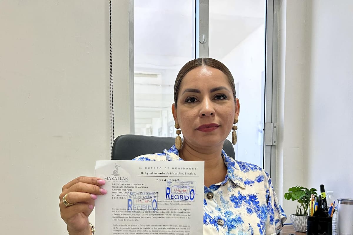 Regidora denuncia a comité de búsqueda en Mazatlán como “simulación” y renuncia a este como protesta