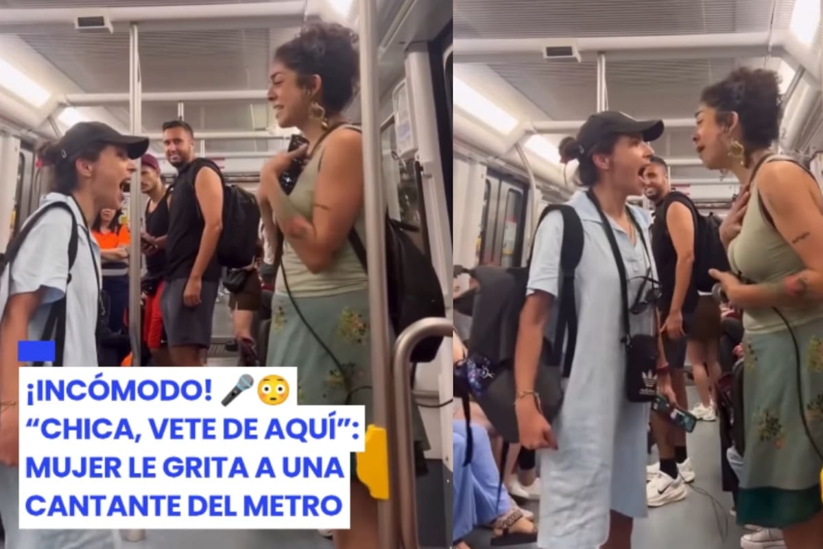 “La importancia de la salud mental” Mujer se sube al metro a cantar y otra pasajera comienza a gritarle y hacerle señas obscenas para que guarde silencio