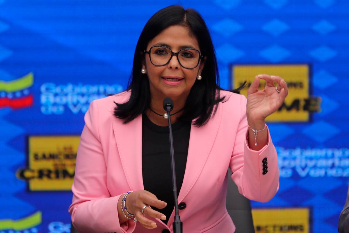 En la imagen, la vicepresidenta de Venezuela, Delcy Rodríguez. EFE/Miguel Gutiérrez/Archivo