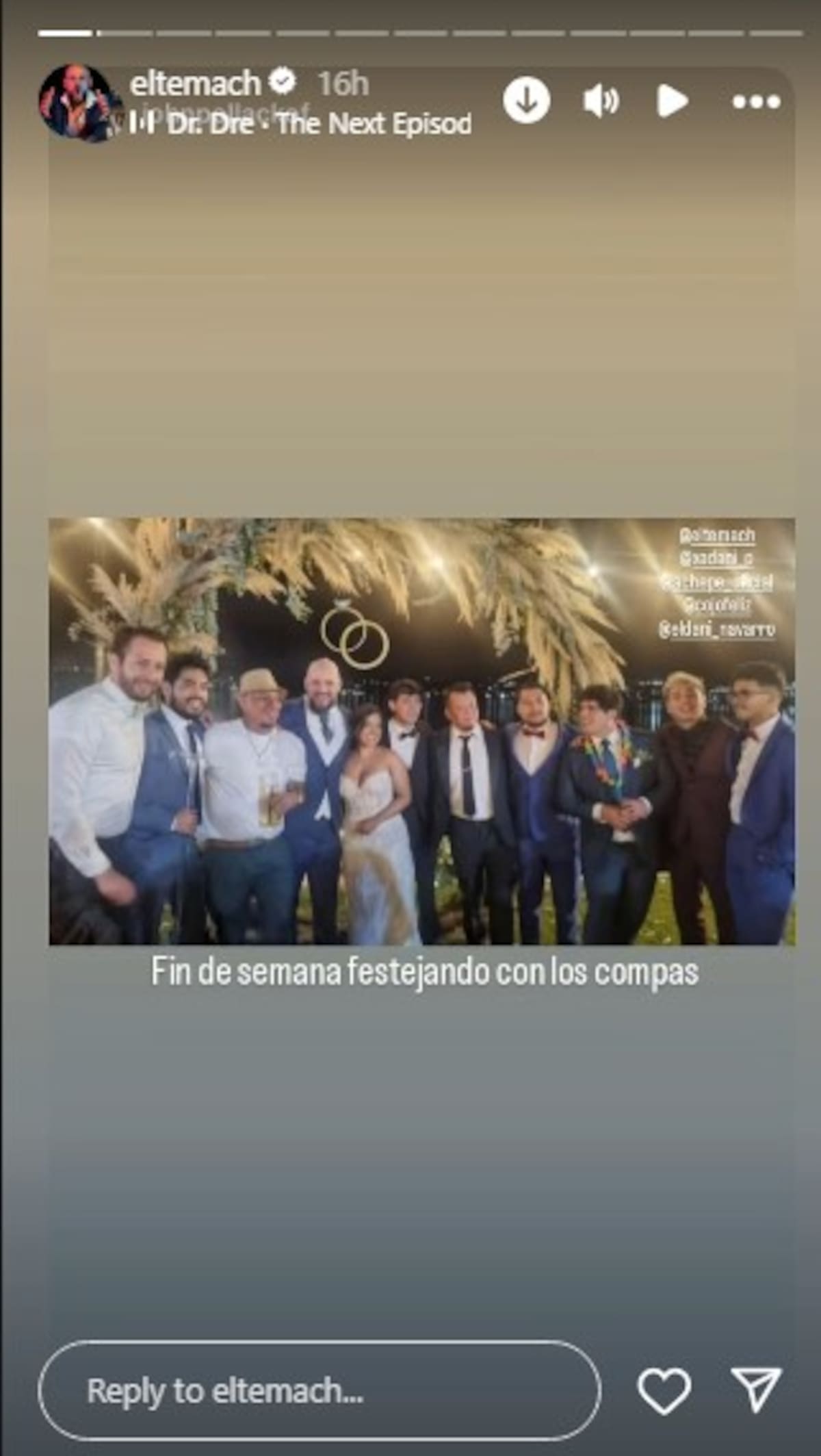 El Temach no ha confirmado o desmentido su boda / Instagram @eltemach