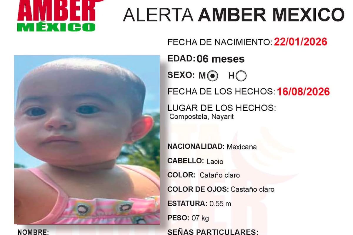 Se busca a Mia Alexandra Moreno Barragán de 6 meses