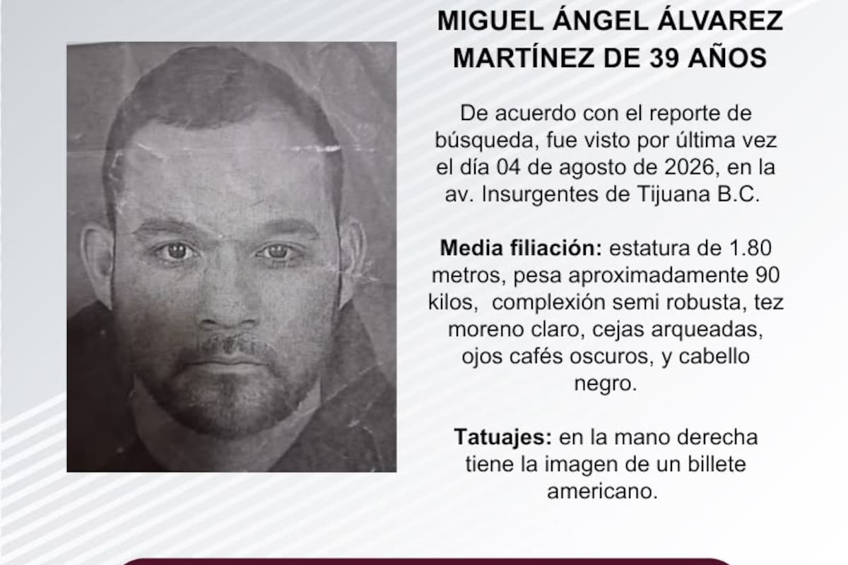 Se busca Miguel Ángel Álvarez Martínez de 39 años
