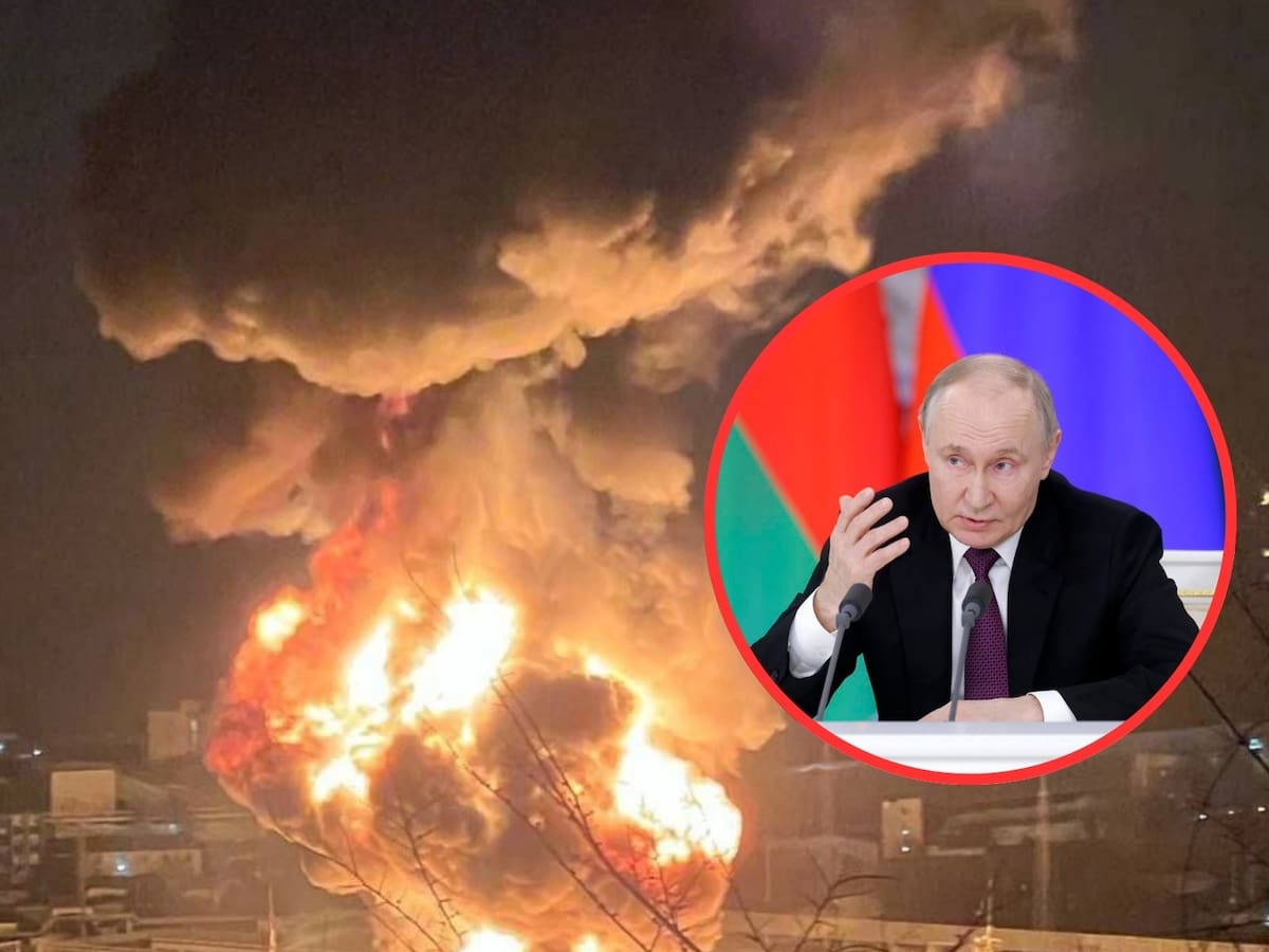 Ucrania ataca refinería rusa y causa gran incendio. | Crédito: EFE/X @NOELreports