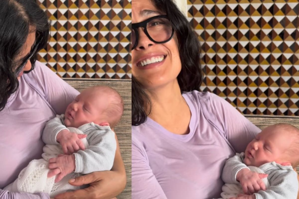 Salma Hayek se estrena como abuela y enternece al hablarle en español a su nieto “Panchito”