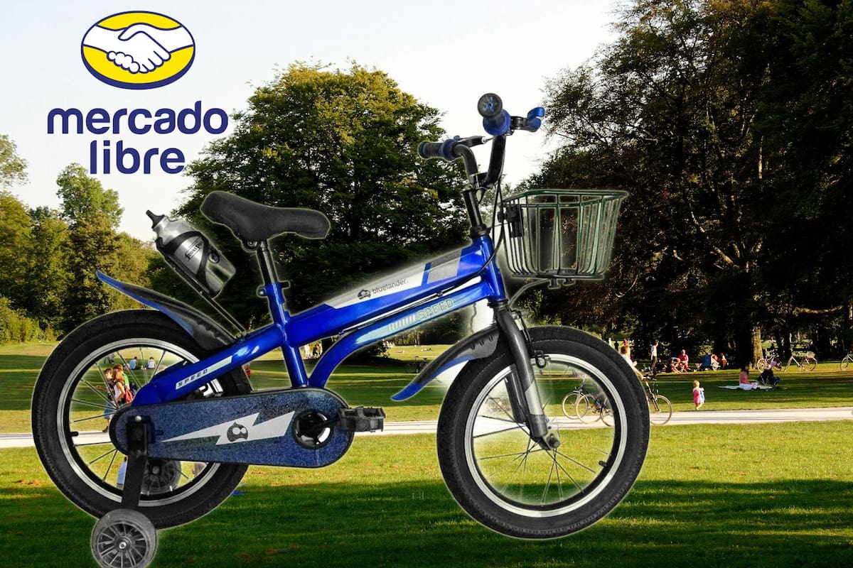 Mercado Libre vende bicicleta infantil Bluelander rodada 16 y ruedas auxiliares con un 35% de descuento