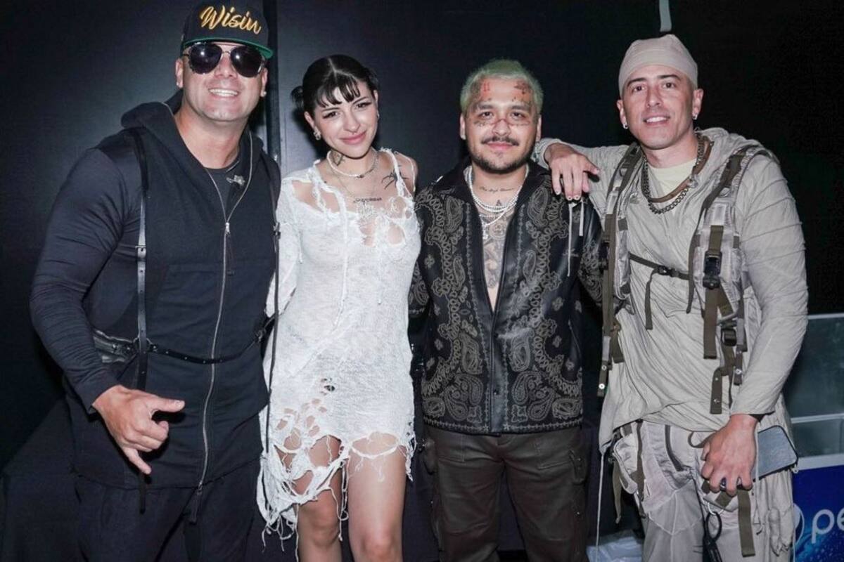 Nodal y Cazzu juntos en concierto de Wisin y Yandel en Guatemala