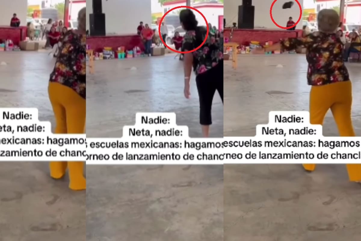 Sacaron la chancla (y no fue castigo): escuela se vuelve viral por concurso de chanclas voladoras entre maestras