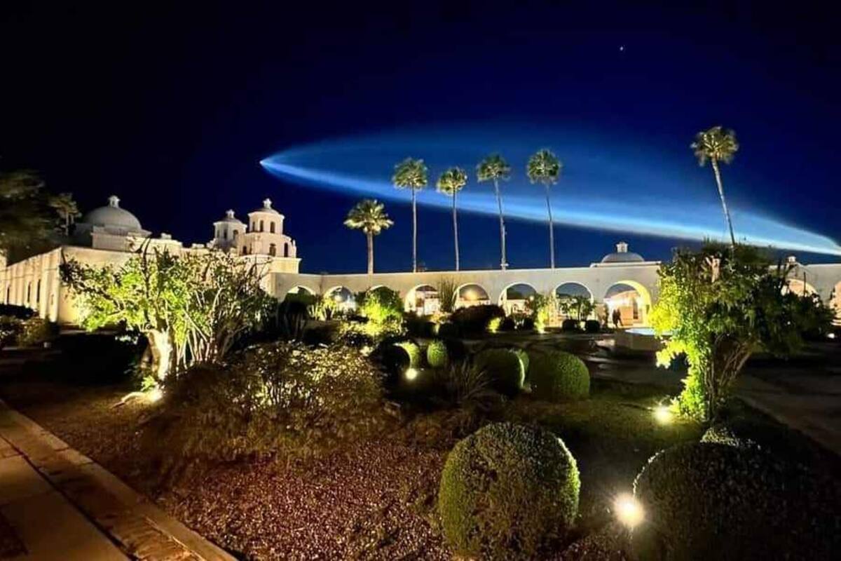 Así se vio el cohete Falcon 9 de SpaceX en Sonora