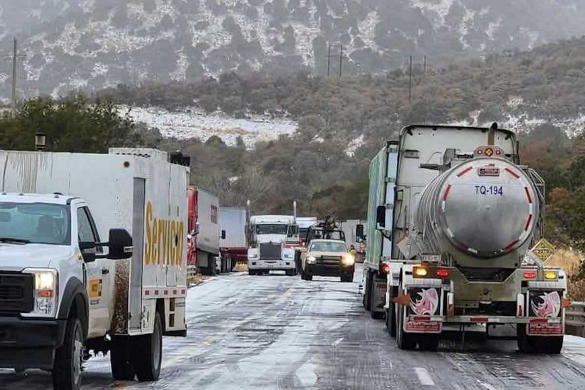 Cierran tramo carretero Janos-Agua Prieta y Puerto de Canena por nevada