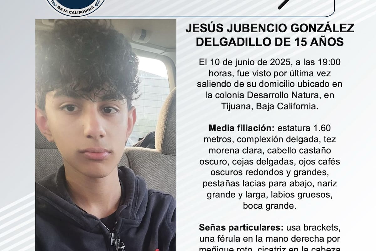 Se busca a Jesús Jubencio González Delgadillo de 15 años de edad