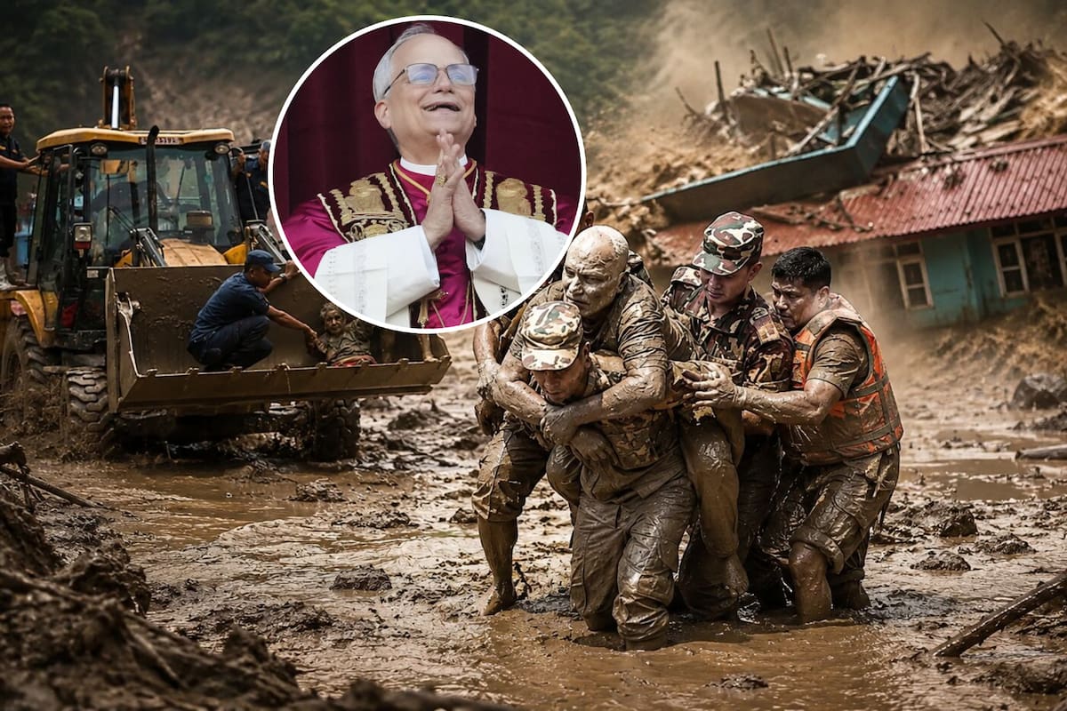 Papa León XIV mandó ayuda económica a Nepal, entre bienes de primera necesidad y refugios para desplazados