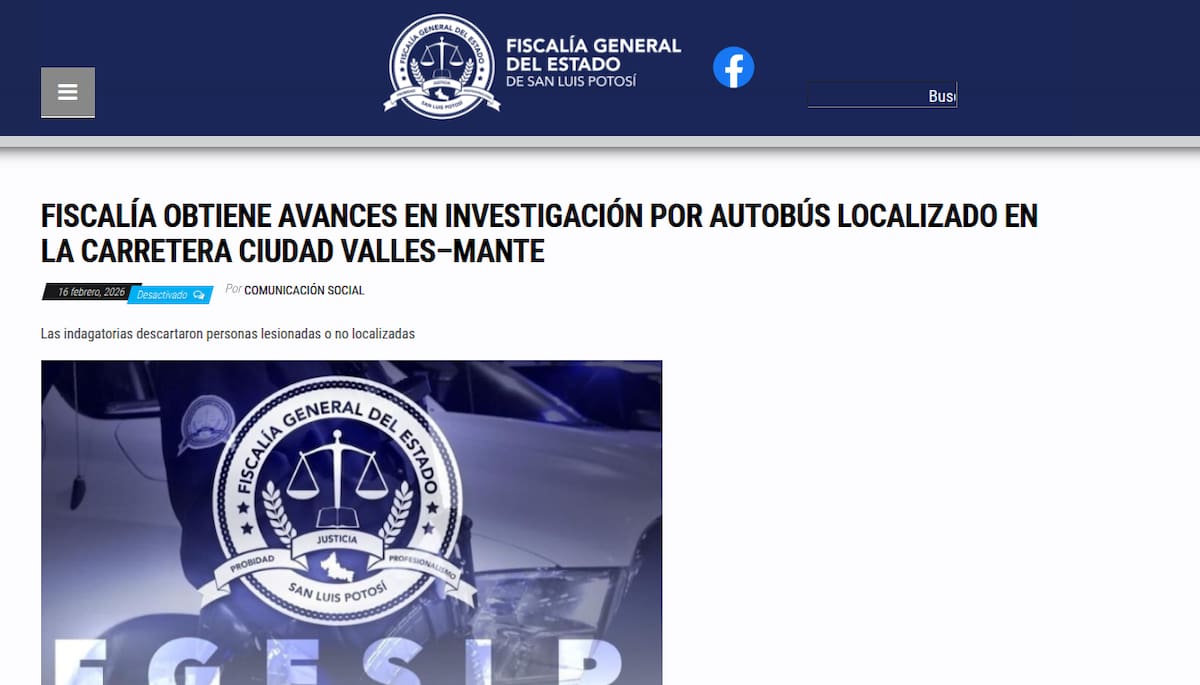 Encuentran autobús abandonado en la carretera Valles–Mante en SLP: qué pasó y cuáles son las versiones oficiales